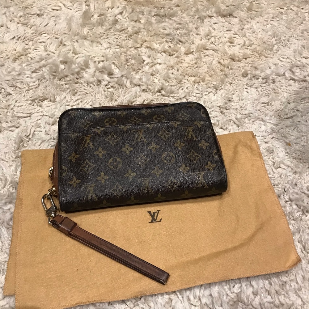 Louis Vuitton Brown Tan Key Card Holder
